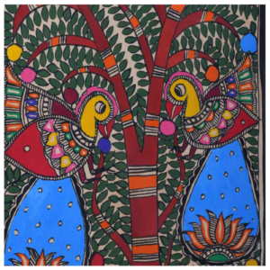 Captivating Peacock Madhubani Painting