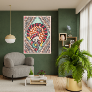 Madhubani Mayura Mandala Art Painting
