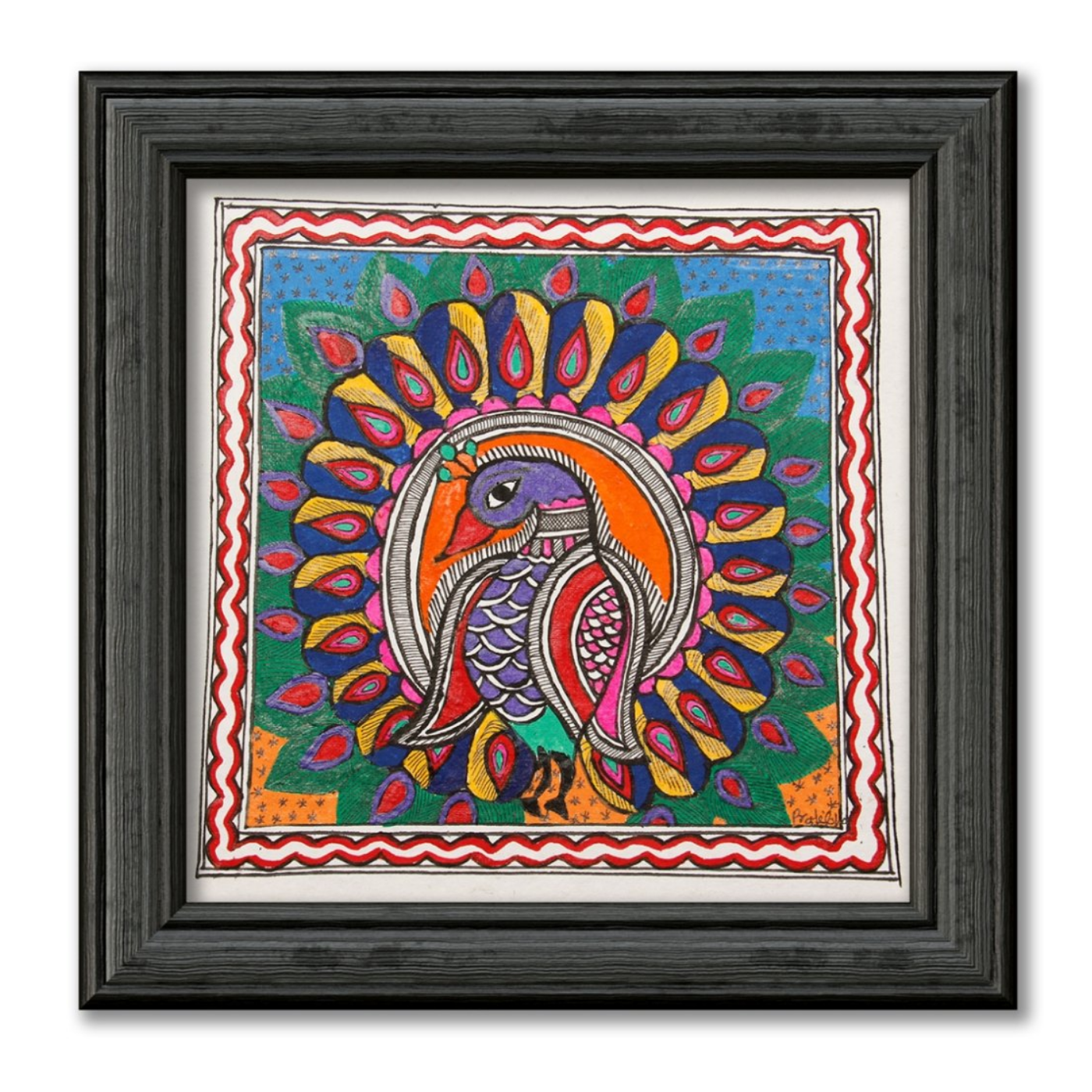 Madhubani Neel Kamal Painting