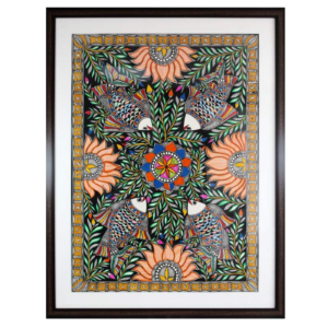 Madhubani Painting Fish Mandala