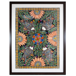 Madhubani Painting Fish Mandala