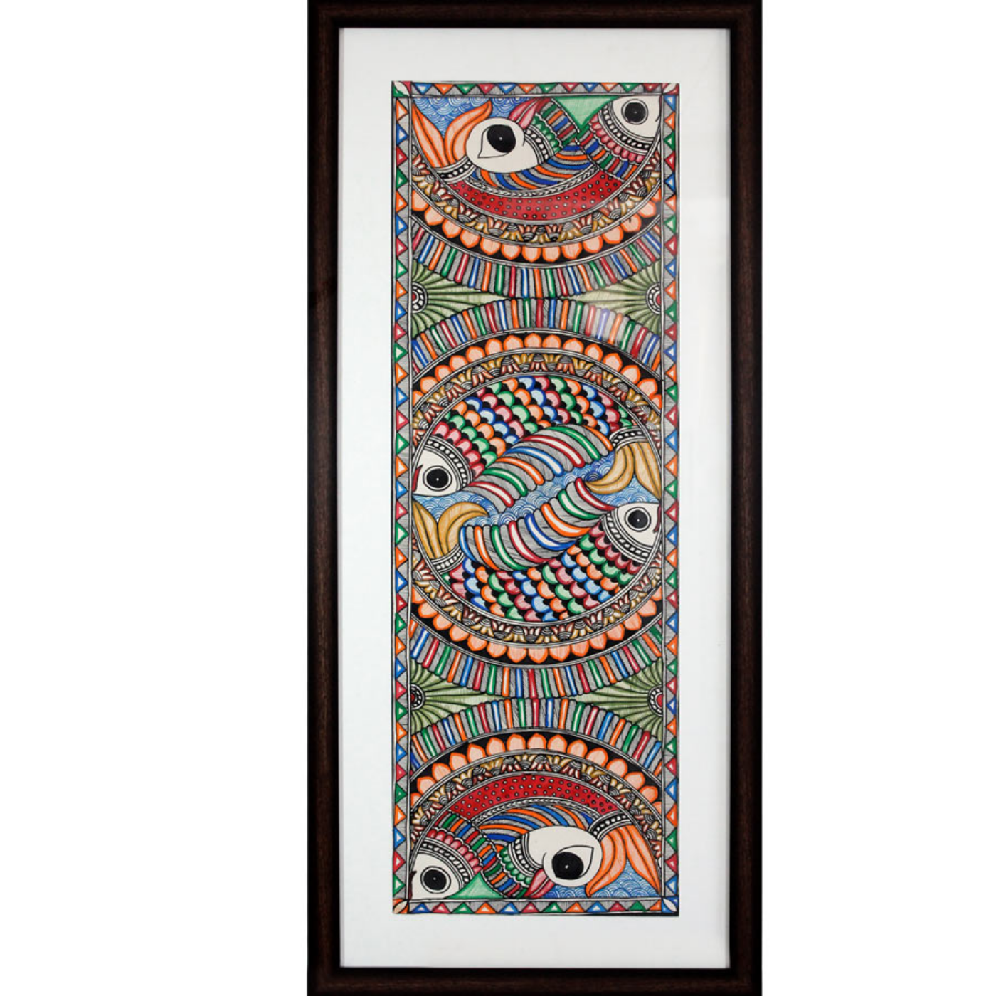 Madhubani Painting Peacock Fish