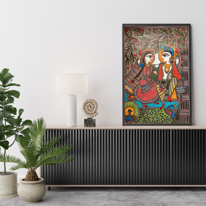 Madhubani Radha Krishna Painting