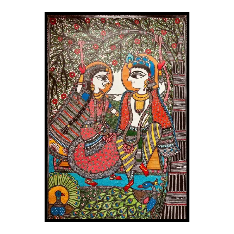 Madhubani Radha Krishna Painting