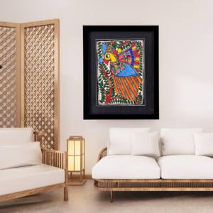 Madhubani Peacock Painting (REC)
