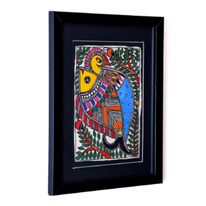 Madhubani Fish & Peacock Painting