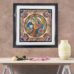 Madhubani Royal Peacock Painting