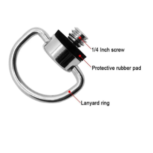 1/4″ D-Ring Screw for Action Cameras, DSLR & Camera Straps (2 pcs)