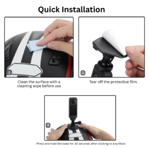Flexible Adhesive Helmet Mount for Action Cameras & Osmo 360