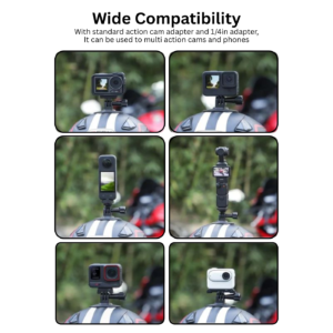 Flexible Adhesive Helmet Mount for Action Cameras & Osmo 360