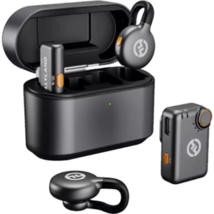 Hollyland LARK M2S Mini Combo Wireless Mic (2-Person, 2.4GHz, Space Gray)