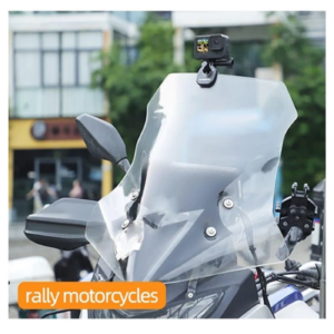 Motorcycle Windshield Mount for Action Cameras & Osmo 360