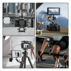 Universal Double Ball Head Magic Arm with 1/4″ Screw for Action Cameras, DSLR & Bike Mounts